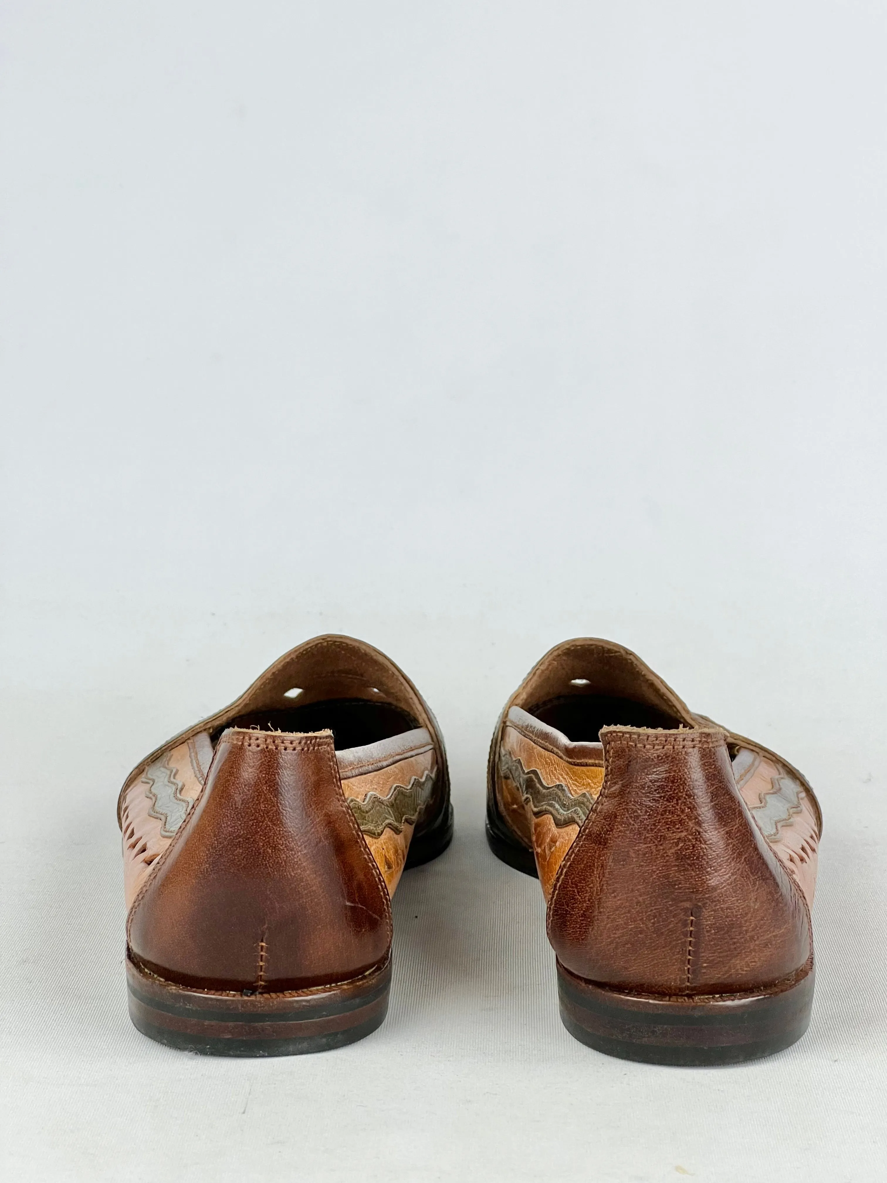 90s Multicolour Leather Flats - UK38