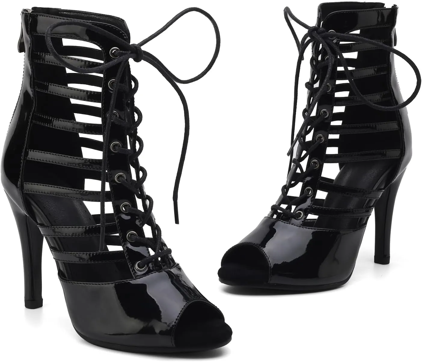 AOQUNFS Women Latin Dance Shoes Ballroom Salsa Practice Performance Dance Heels,K300