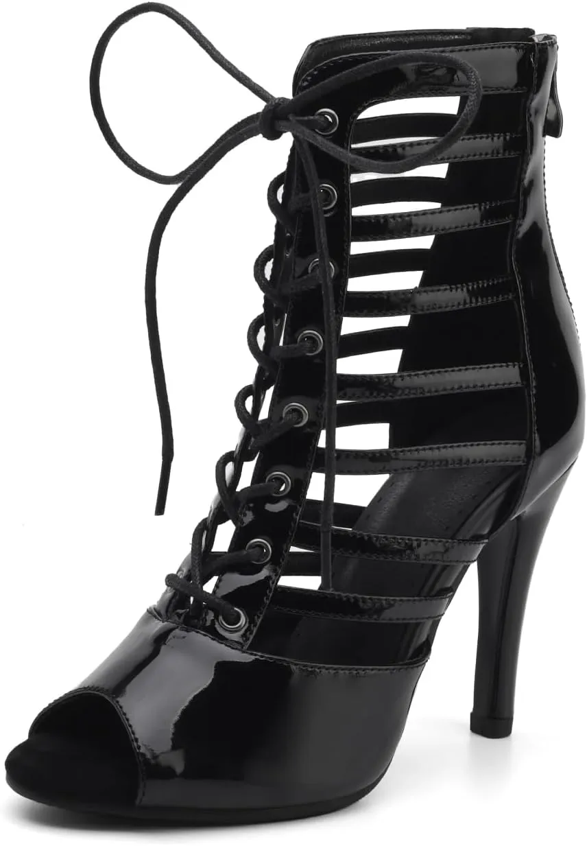 AOQUNFS Women Latin Dance Shoes Ballroom Salsa Practice Performance Dance Heels,K300