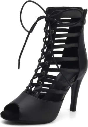 AOQUNFS Women Latin Dance Shoes Ballroom Salsa Practice Performance Dance Heels,K300