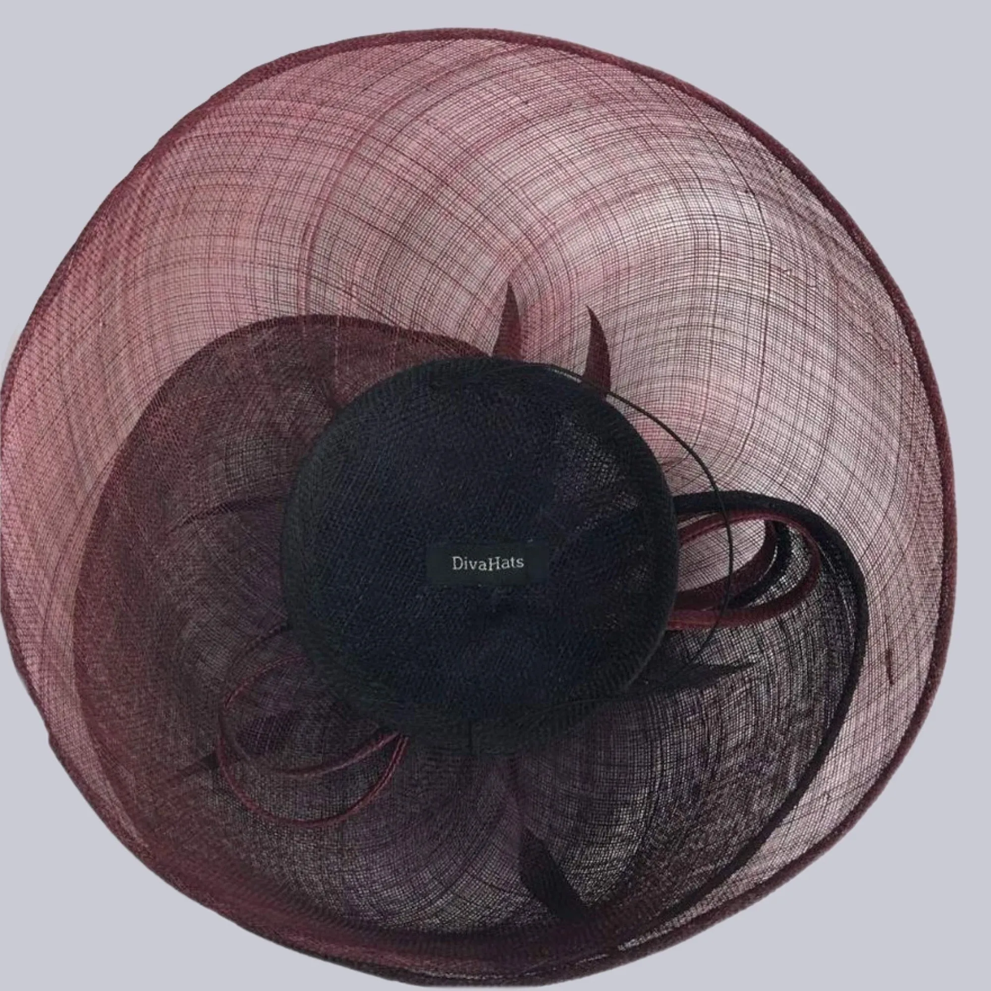 Black and White Derby Hat 'Pagoda' Shape