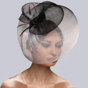 Black and White Derby Hat 'Pagoda' Shape