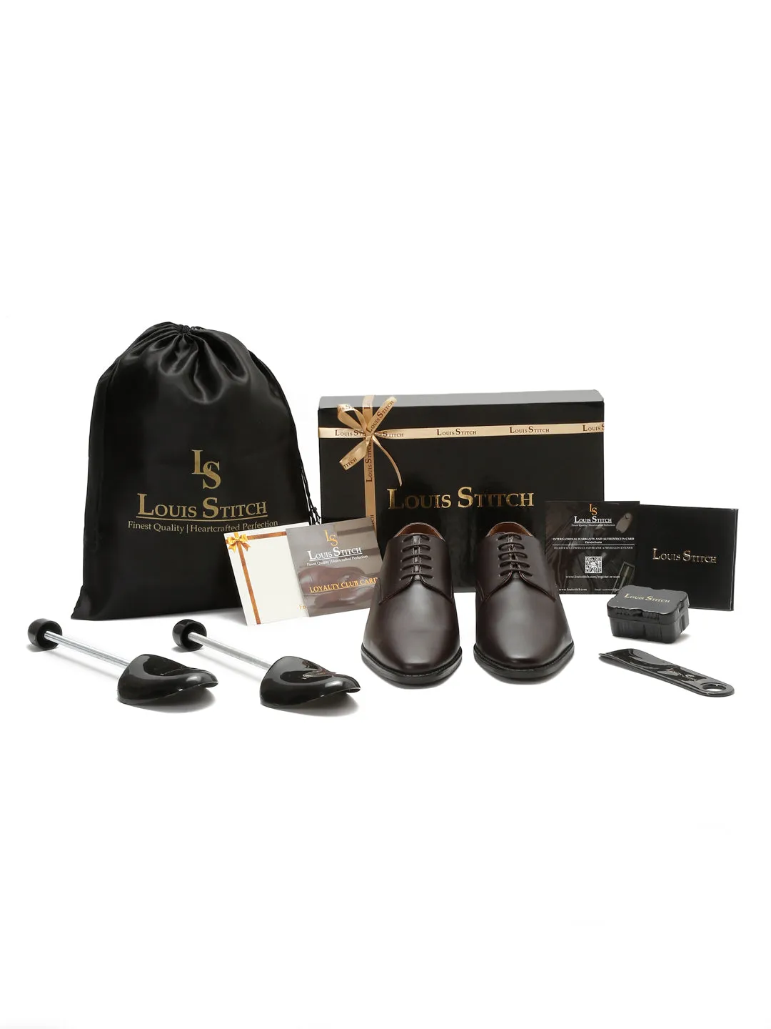 Brunette Brown Italian Leather Derby Shoes