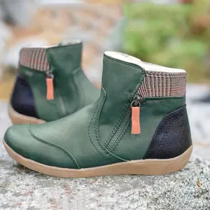Caroline - Waterproof Leather Boots with Foot Support