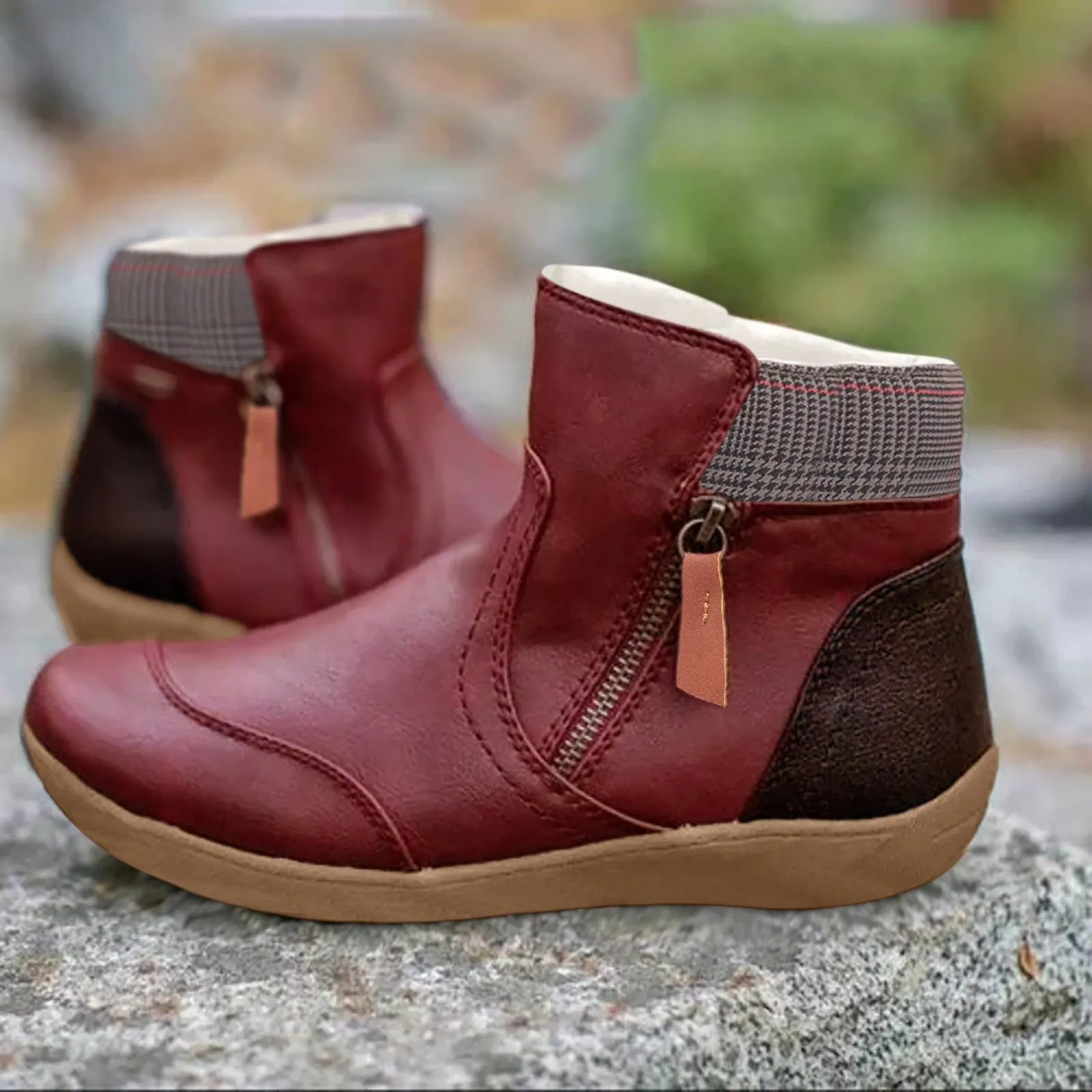 Caroline - Waterproof Leather Boots with Foot Support