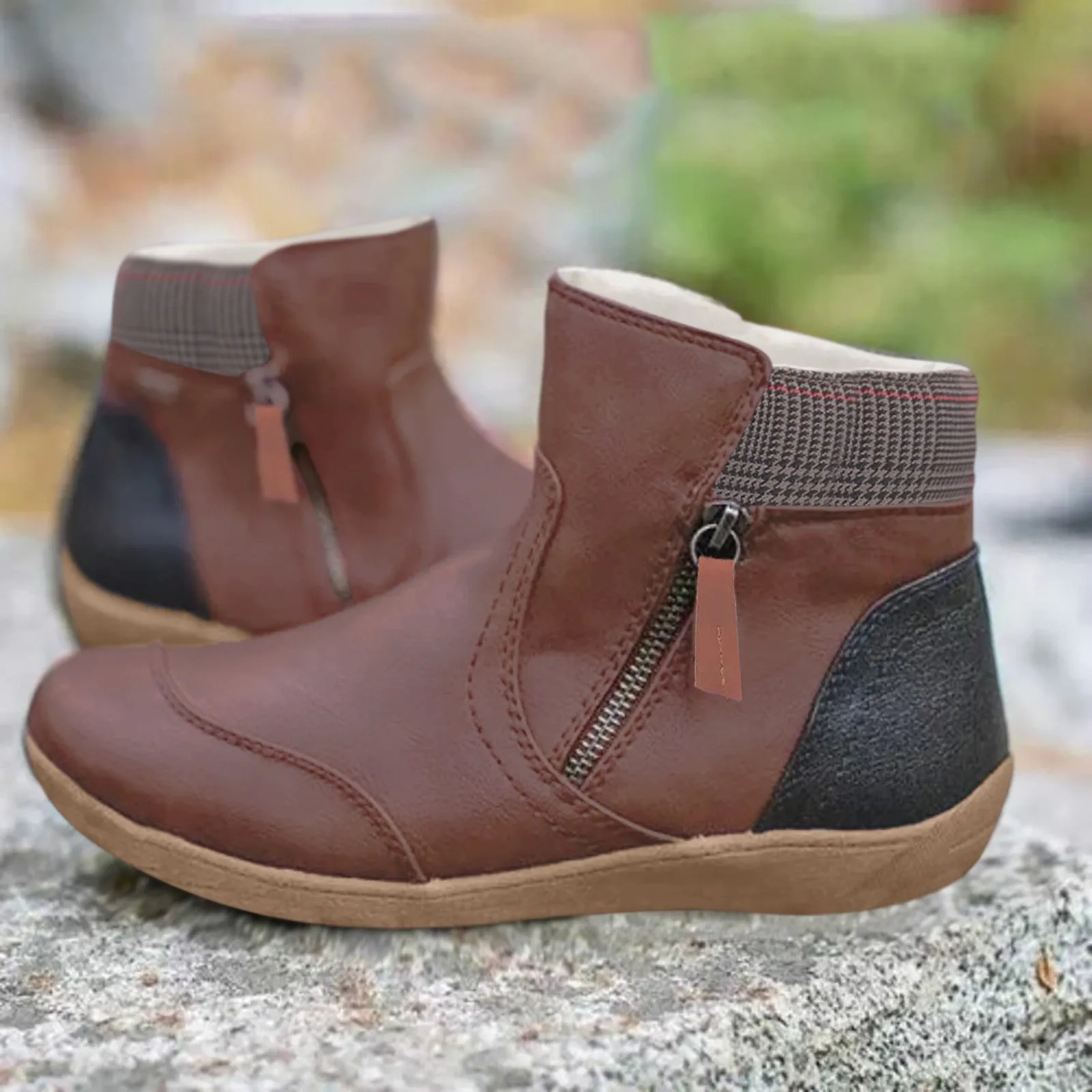 Caroline - Waterproof Leather Boots with Foot Support