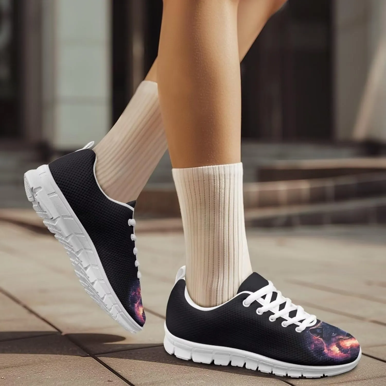 Casual Lace Up Sneakers for Women Men Sport Athletic Tennis Breathable Running Shoes