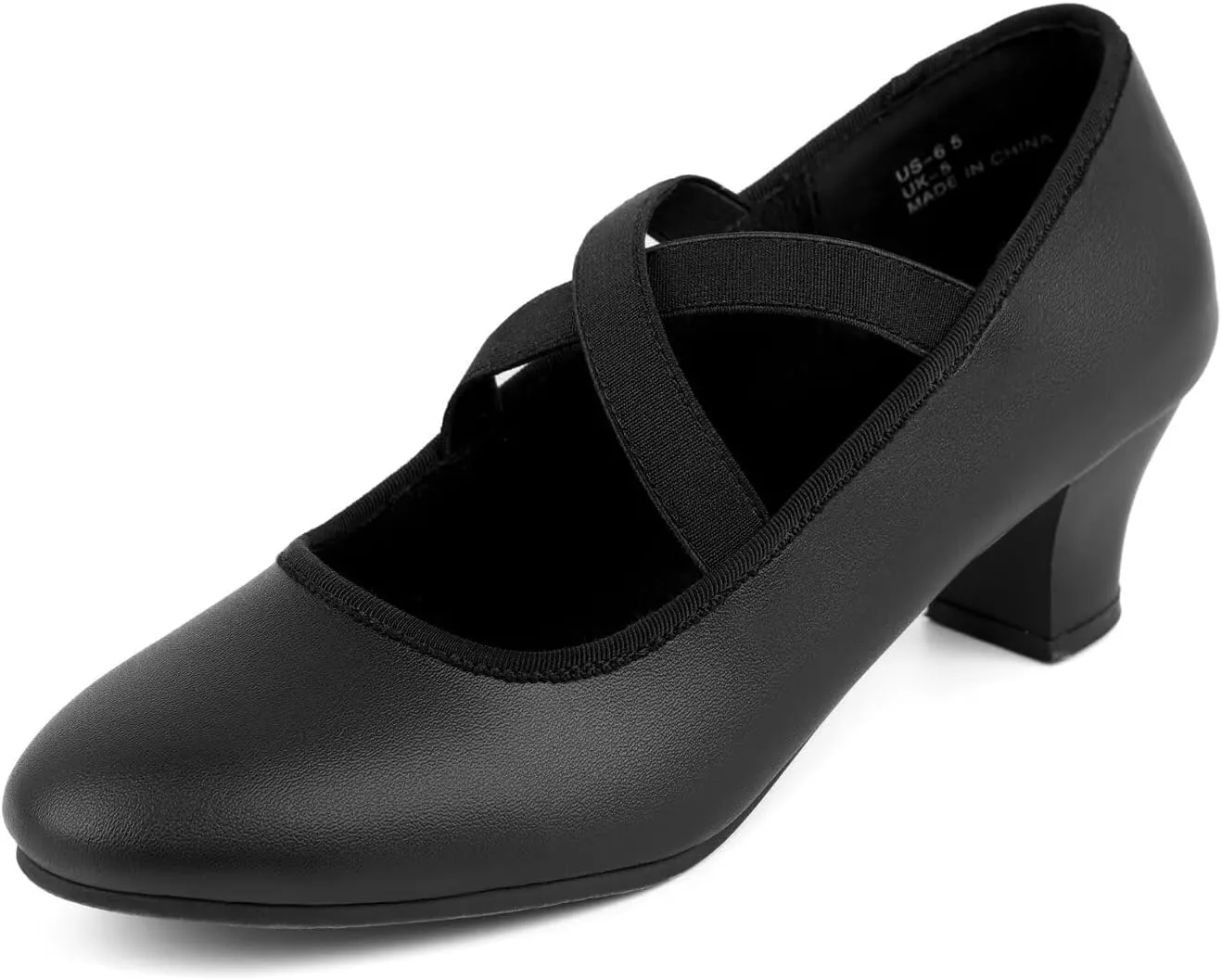 Character Shoes for Women Dance Shoes with Elastic Strap for Ballroom,Salsa,Tango