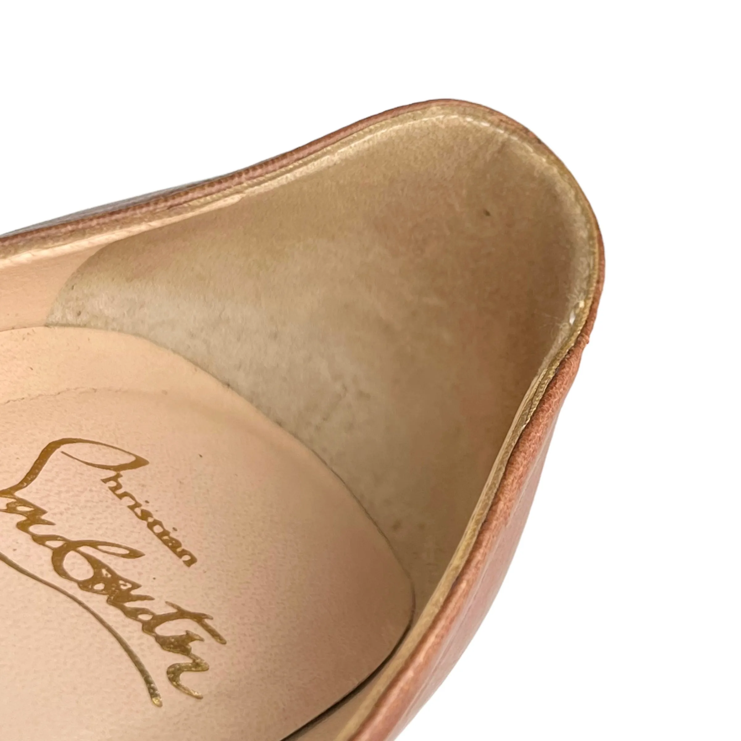 Christian Louboutin Camel Decollete Leather Heels