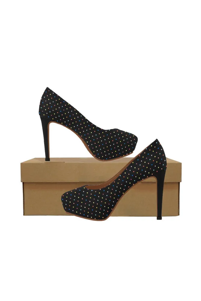 Colorful Polka Dots Women's High Heels