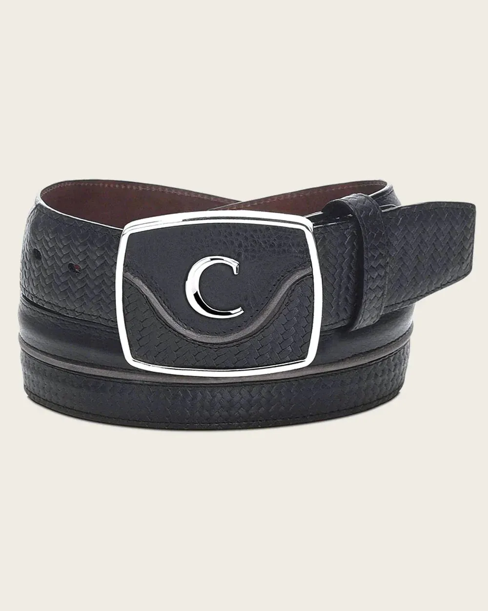 Cuadra Men's Leather Belt Black