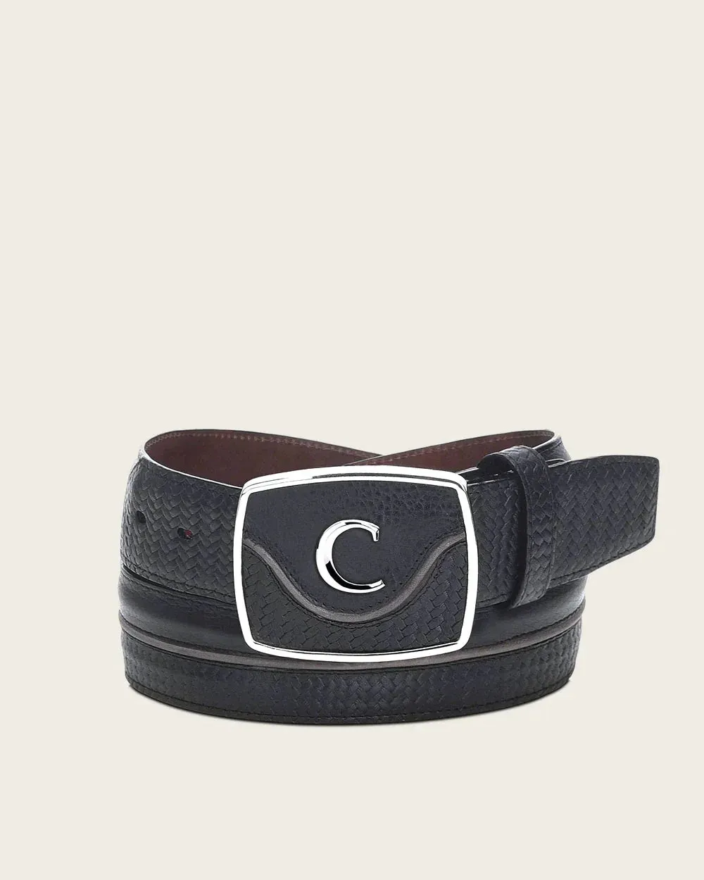 Cuadra Men's Leather Belt Black