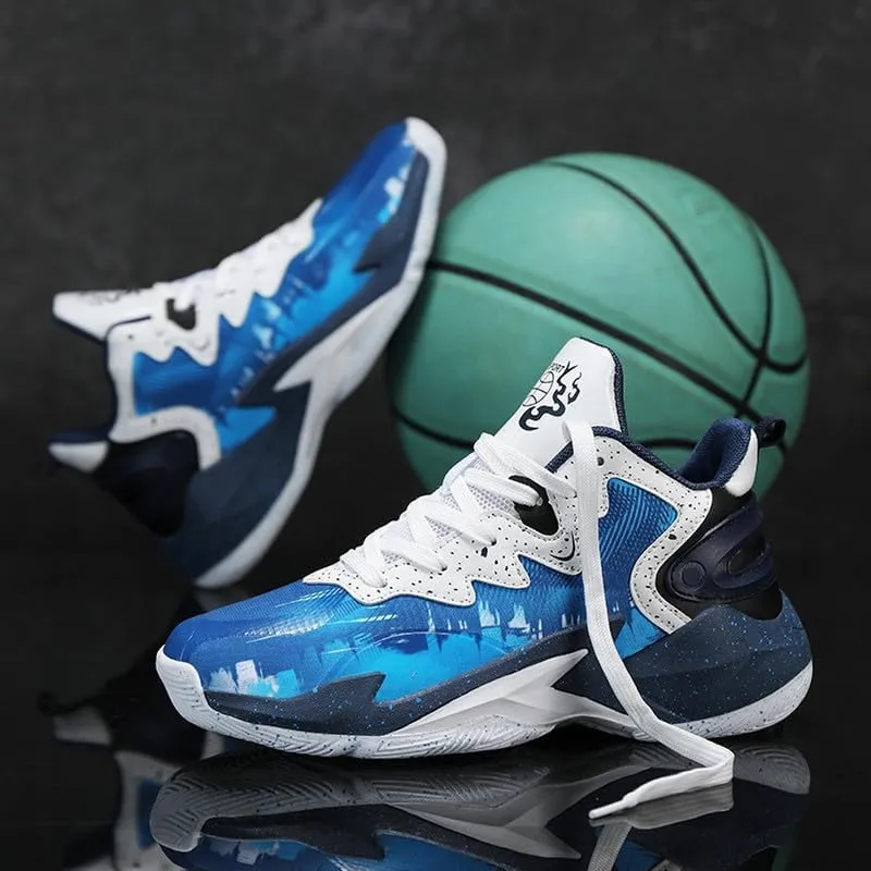 DHOVOR Boys Basketball Shoes Kids Fashion Sneakers Breathable Running Shoes for Boys Sport Tennis Shoes(Little Kid/Big Kid)