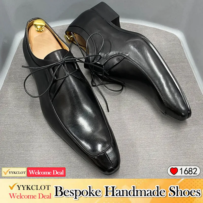 Fashion color matching leather derby shoes men's business dress leather shoes
