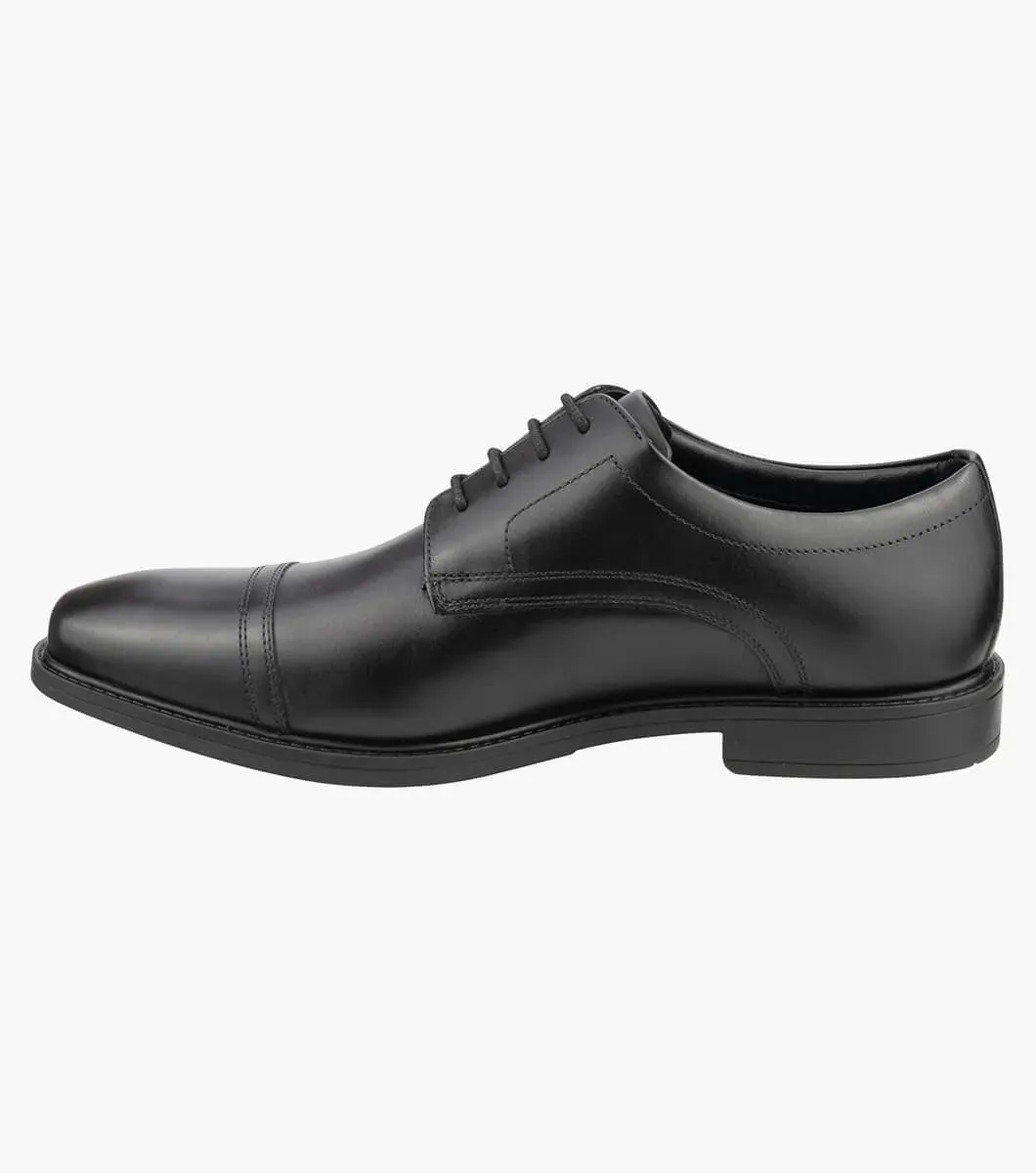 Florsheim Baxter Cap Toe Derby EEE Wide Fit Shoe - Black