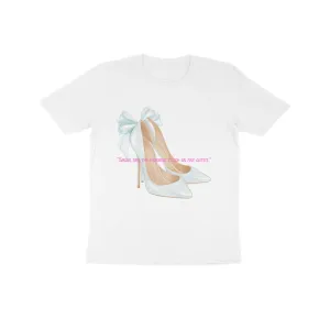 Girl Round Neck Half Sleeve - Stylish Heels T-shirt