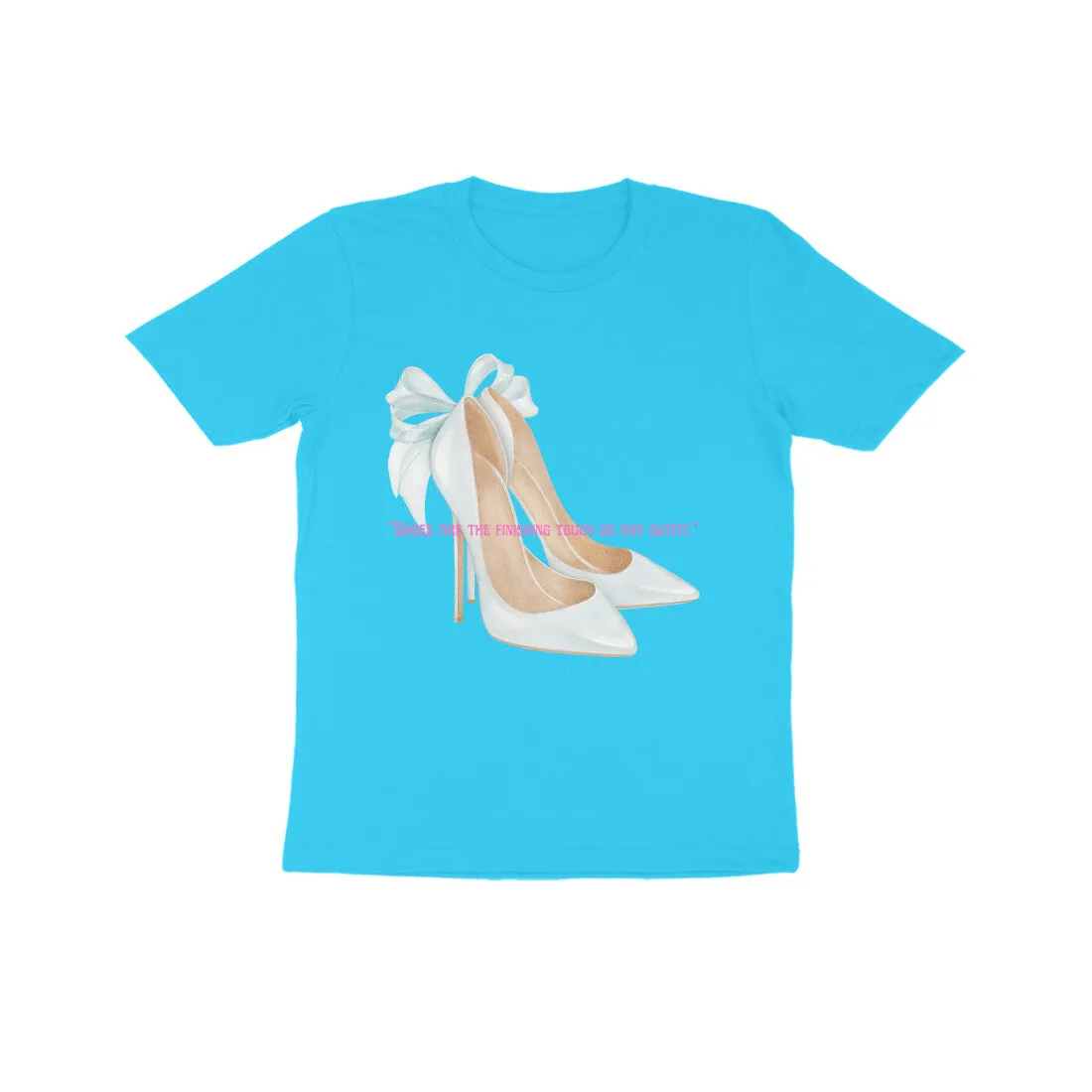 Girl Round Neck Half Sleeve - Stylish Heels T-shirt