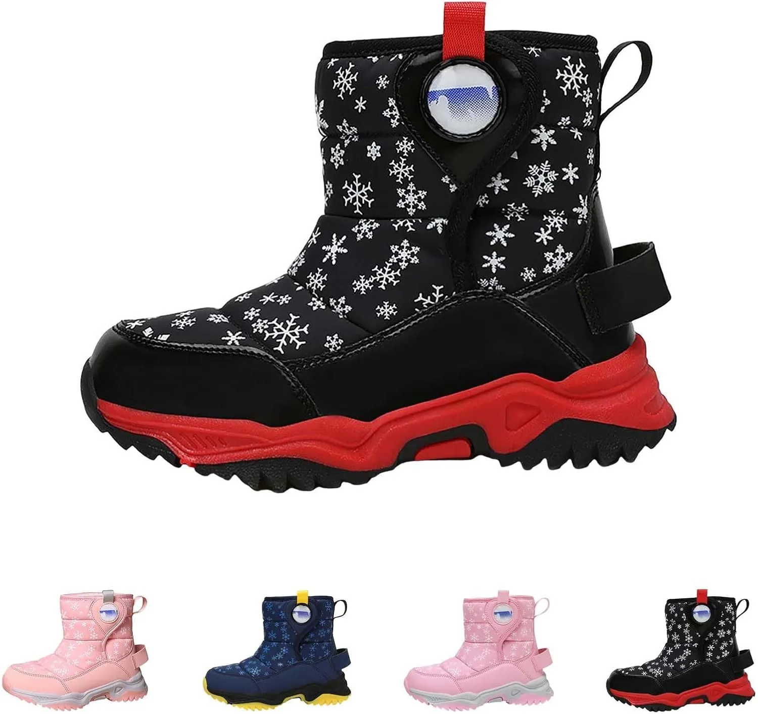 Girls Boys Snow Boots Outdoor Warm Comfortable Non Slip Mid Calf Padded Small Big Kids Winter Shoes Boots Girls Size 3