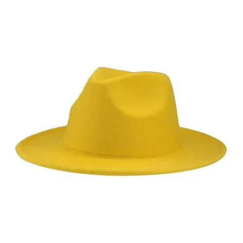 Hats for Women luxury Fedora Hat Women Panama Solid Wide Brim Winter