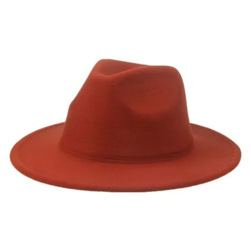 Hats for Women luxury Fedora Hat Women Panama Solid Wide Brim Winter