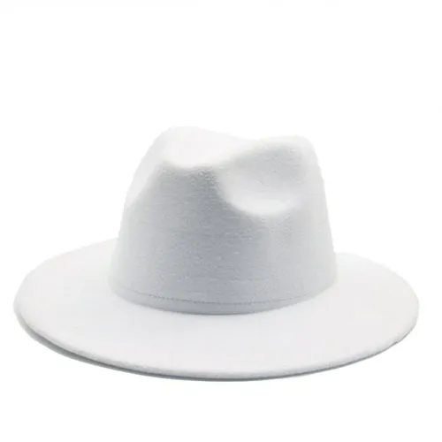 Hats for Women luxury Fedora Hat Women Panama Solid Wide Brim Winter