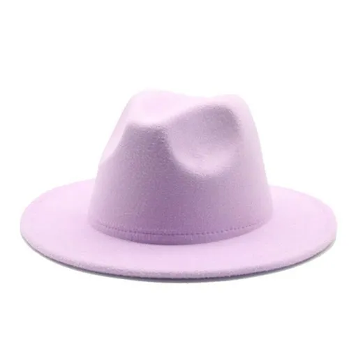 Hats for Women luxury Fedora Hat Women Panama Solid Wide Brim Winter