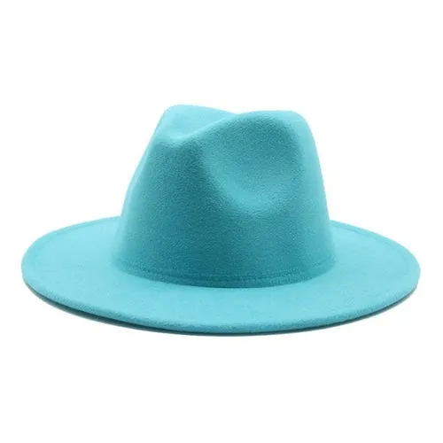 Hats for Women luxury Fedora Hat Women Panama Solid Wide Brim Winter