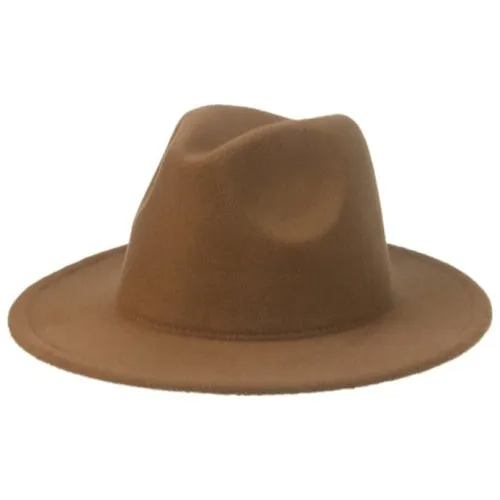 Hats for Women luxury Fedora Hat Women Panama Solid Wide Brim Winter