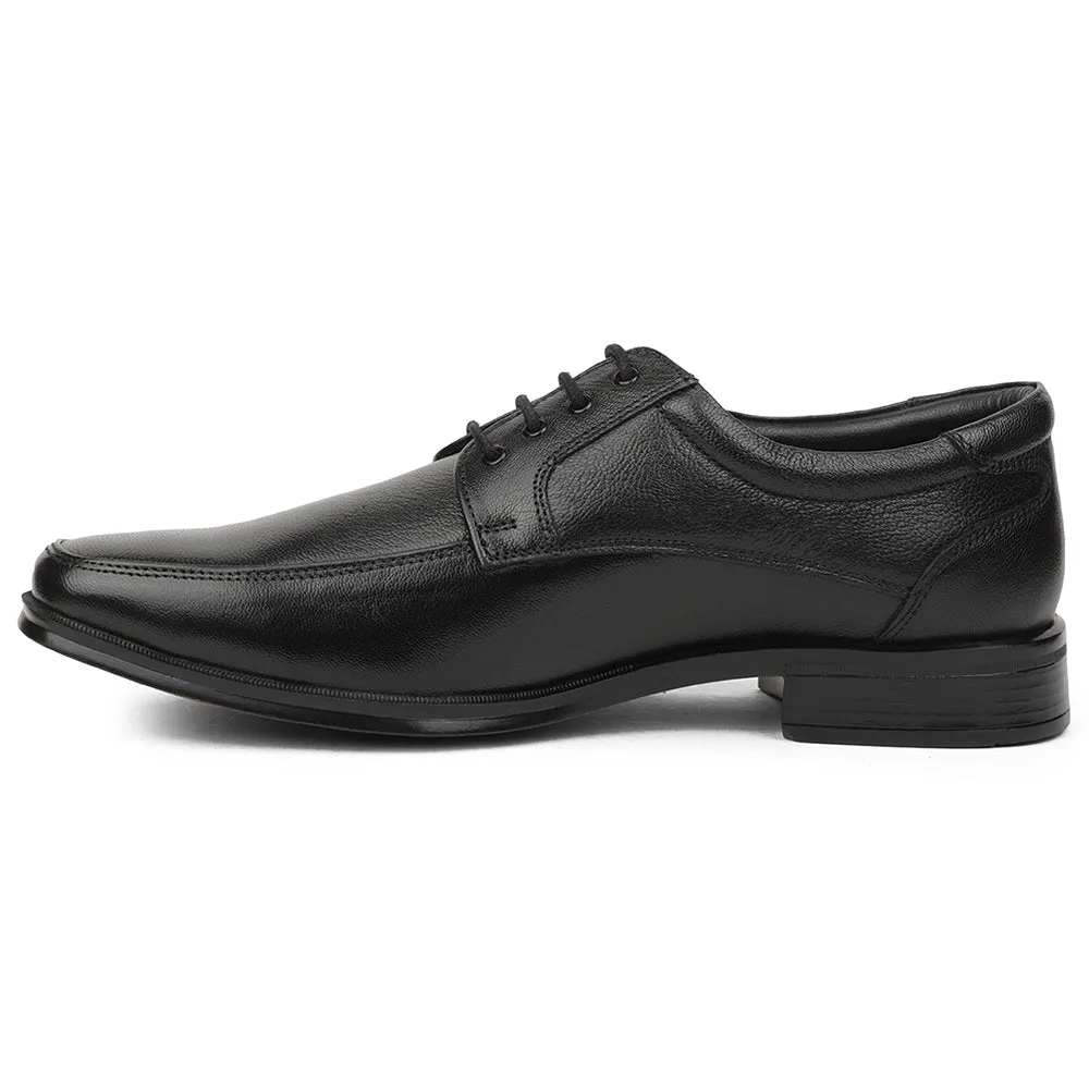 Healers Black Formal Lacing Derby Shoes For Men UDL-9 By Liberty