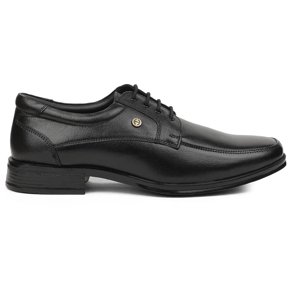 Healers Black Formal Lacing Derby Shoes For Men UDL-9 By Liberty