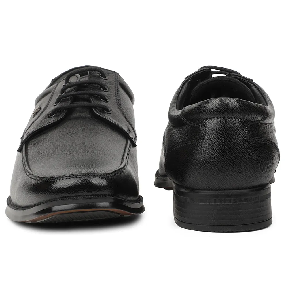 Healers Black Formal Lacing Derby Shoes For Men UDL-9 By Liberty