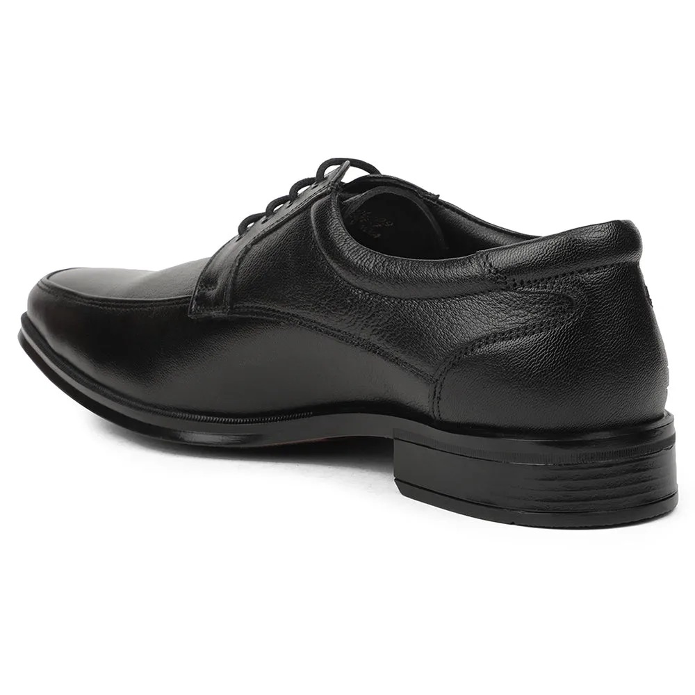 Healers Black Formal Lacing Derby Shoes For Men UDL-9 By Liberty