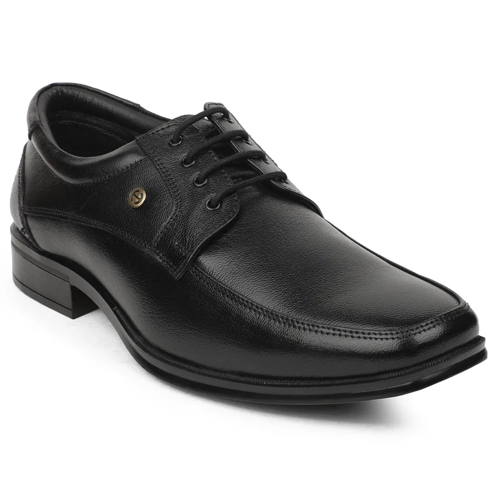 Healers Black Formal Lacing Derby Shoes For Men UDL-9 By Liberty