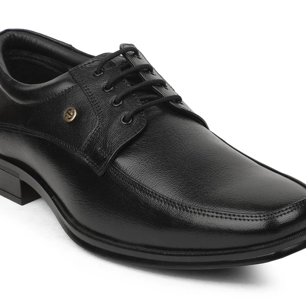 Healers Black Formal Lacing Derby Shoes For Men UDL-9 By Liberty