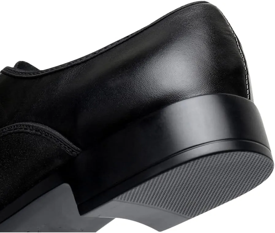 HIPPOSEUS Men's Ballroom Dance Shoes Leather Latin Tango Low Heel 1" Social Dance Shoes