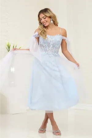 Kentucky Derby Dress Race Outfit in Baby Blue By May Queen MQ2089