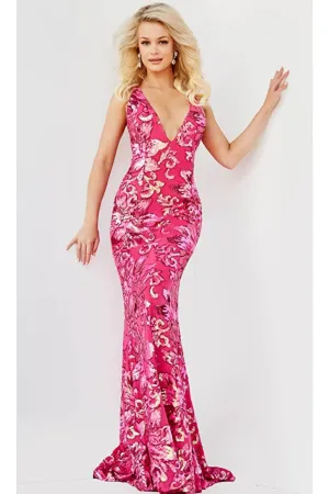 Kentucky Derby Dress Race Outfit in Pink By Jovani 08462