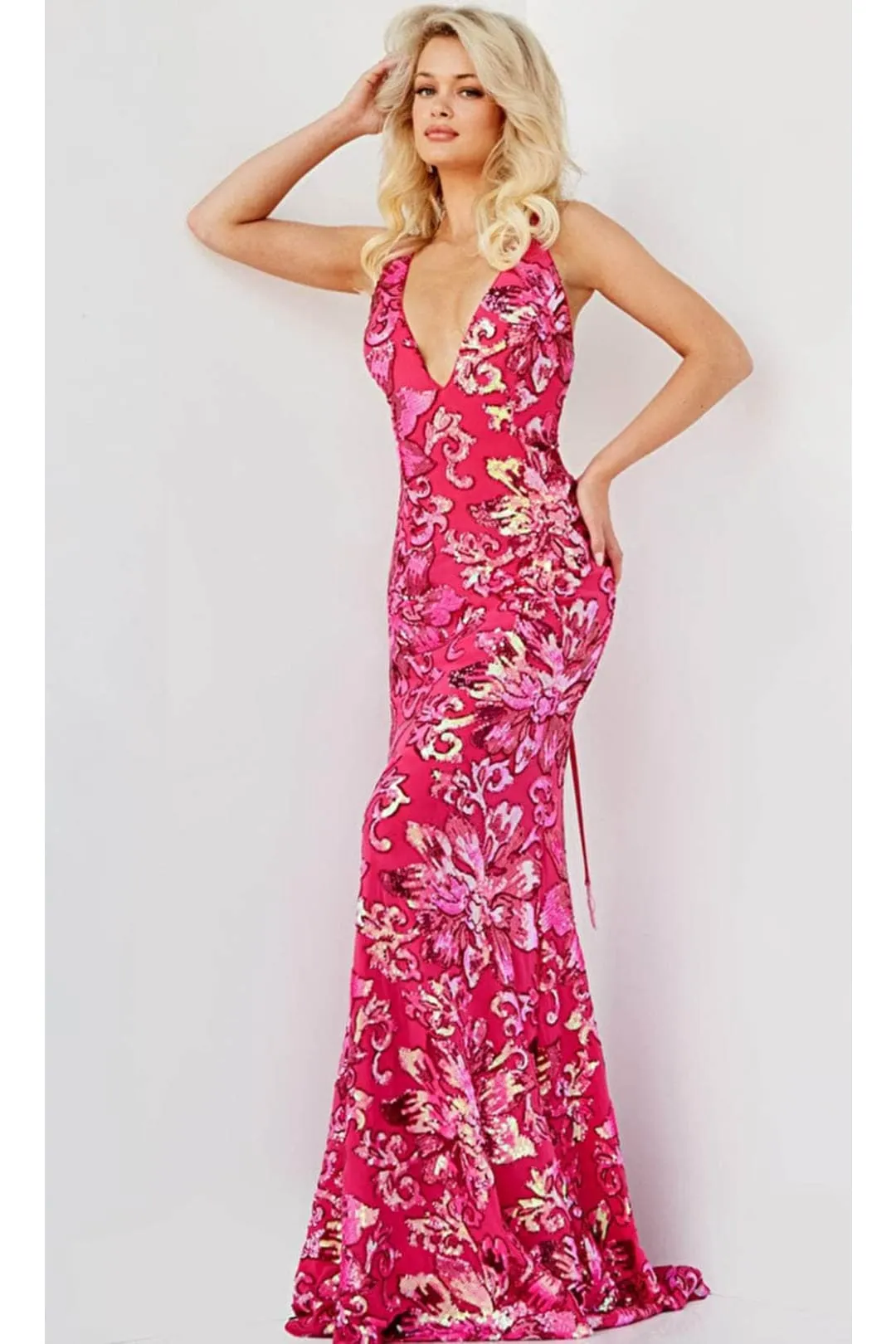 Kentucky Derby Dress Race Outfit in Pink By Jovani 08462