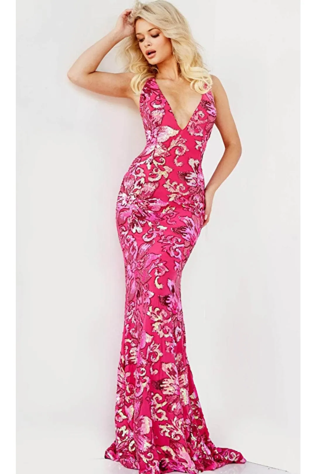 Kentucky Derby Dress Race Outfit in Pink By Jovani 08462