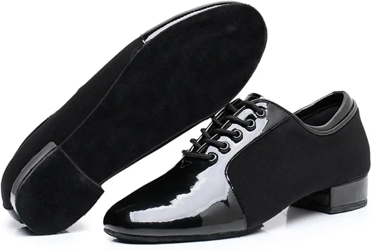 Latin Dance Shoes Man Modern Dance Shoes 2.5cm Heels Male Oxford Fabric Latin Shoes Breathable Soft Social Ballroom Dance Footwear