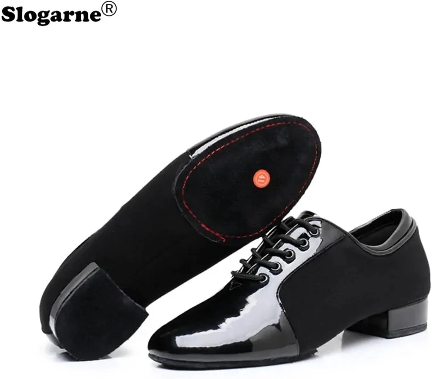 Latin Dance Shoes Man Modern Dance Shoes 2.5cm Heels Male Oxford Fabric Latin Shoes Breathable Soft Social Ballroom Dance Footwear