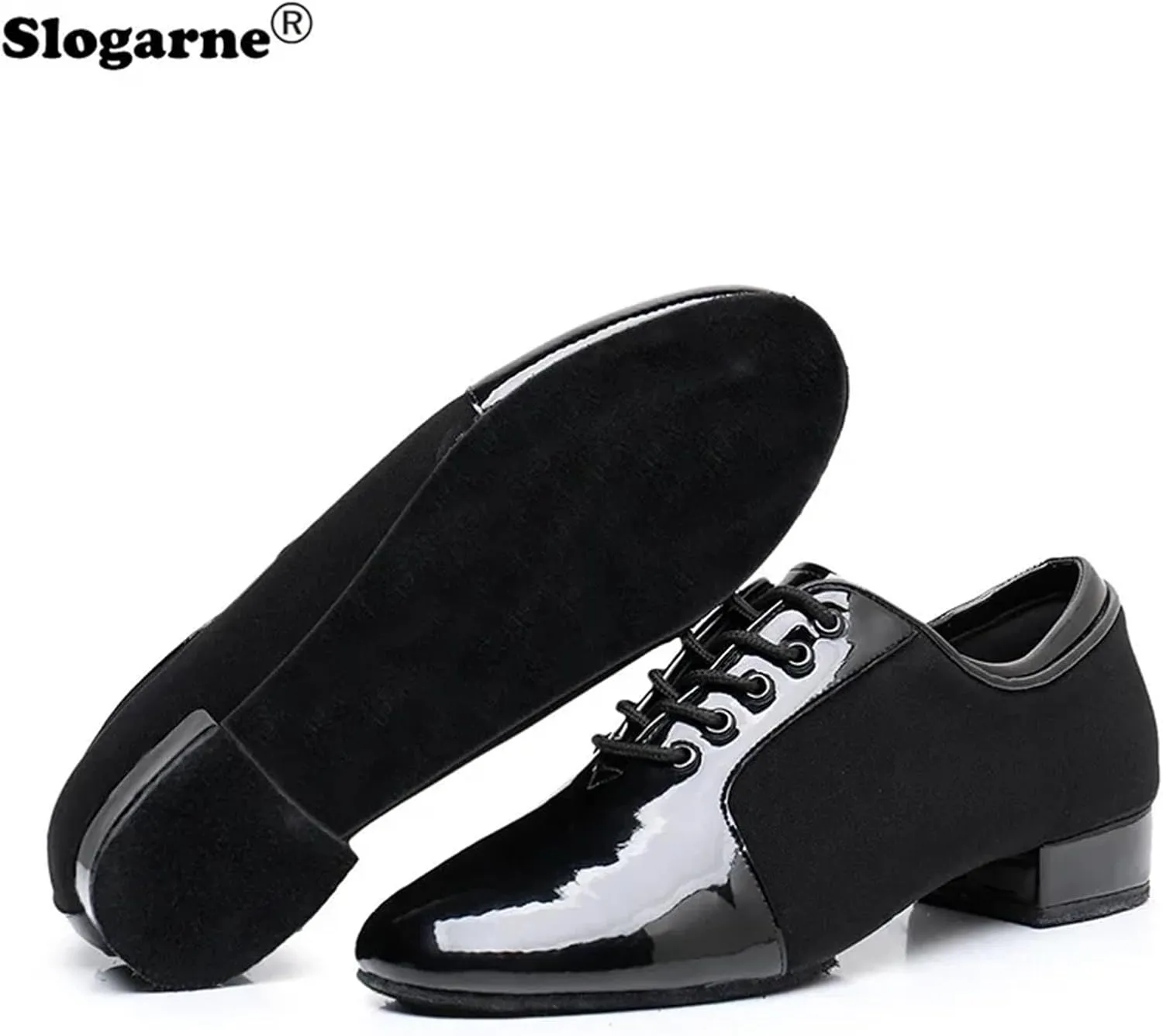 Latin Dance Shoes Man Modern Dance Shoes 2.5cm Heels Male Oxford Fabric Latin Shoes Breathable Soft Social Ballroom Dance Footwear