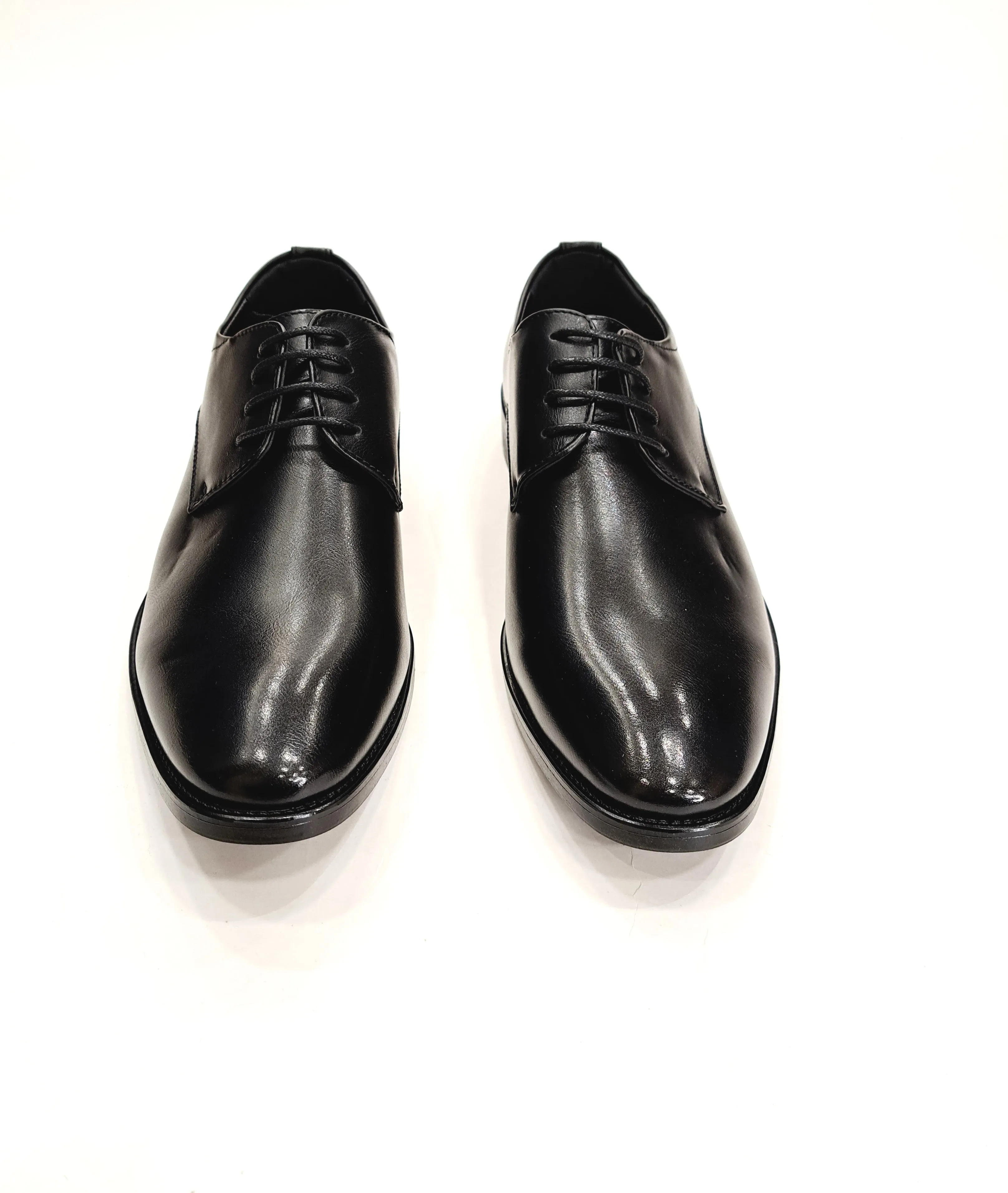 LEATHER DERBY SHOES BLACK