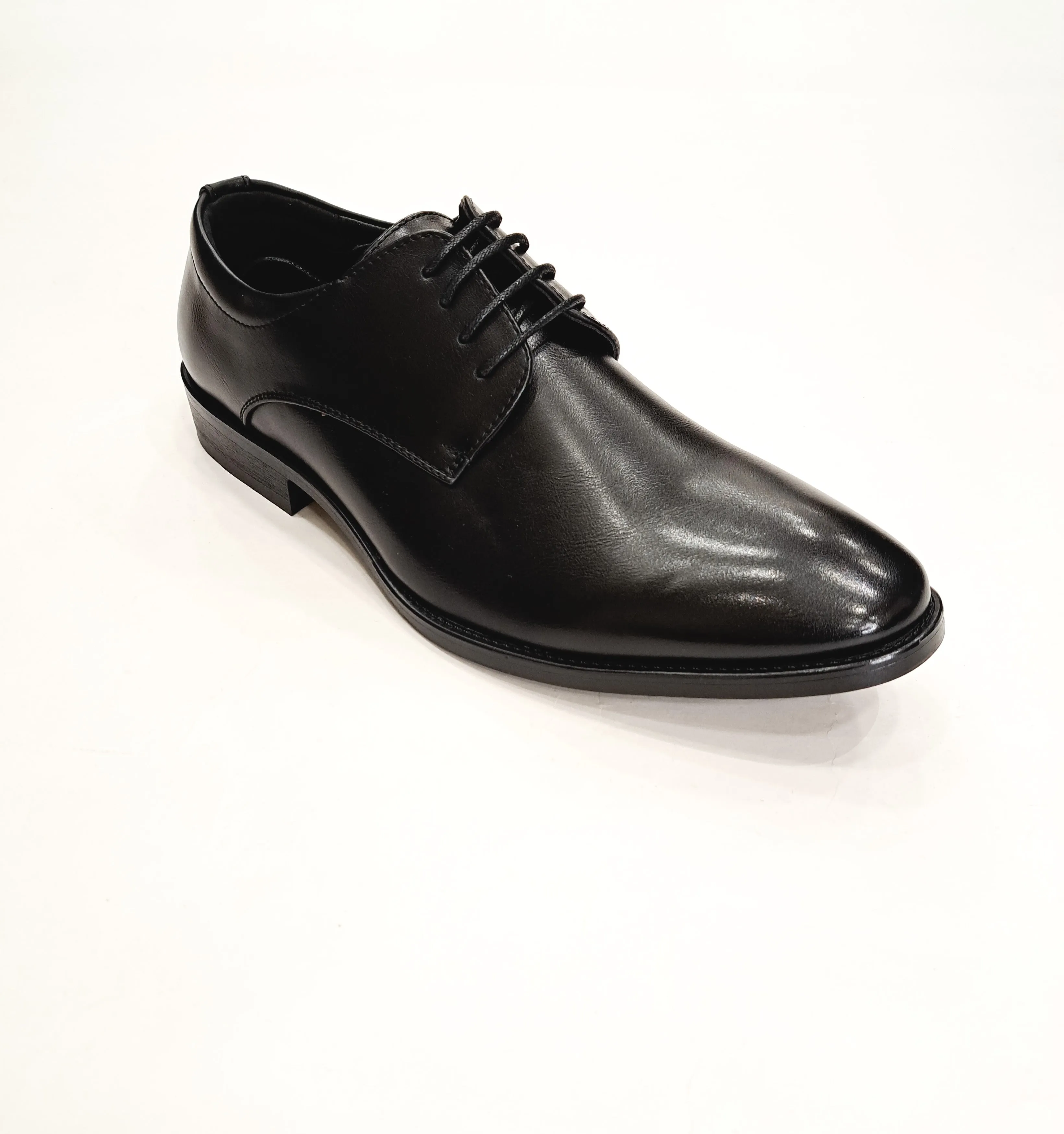 LEATHER DERBY SHOES BLACK