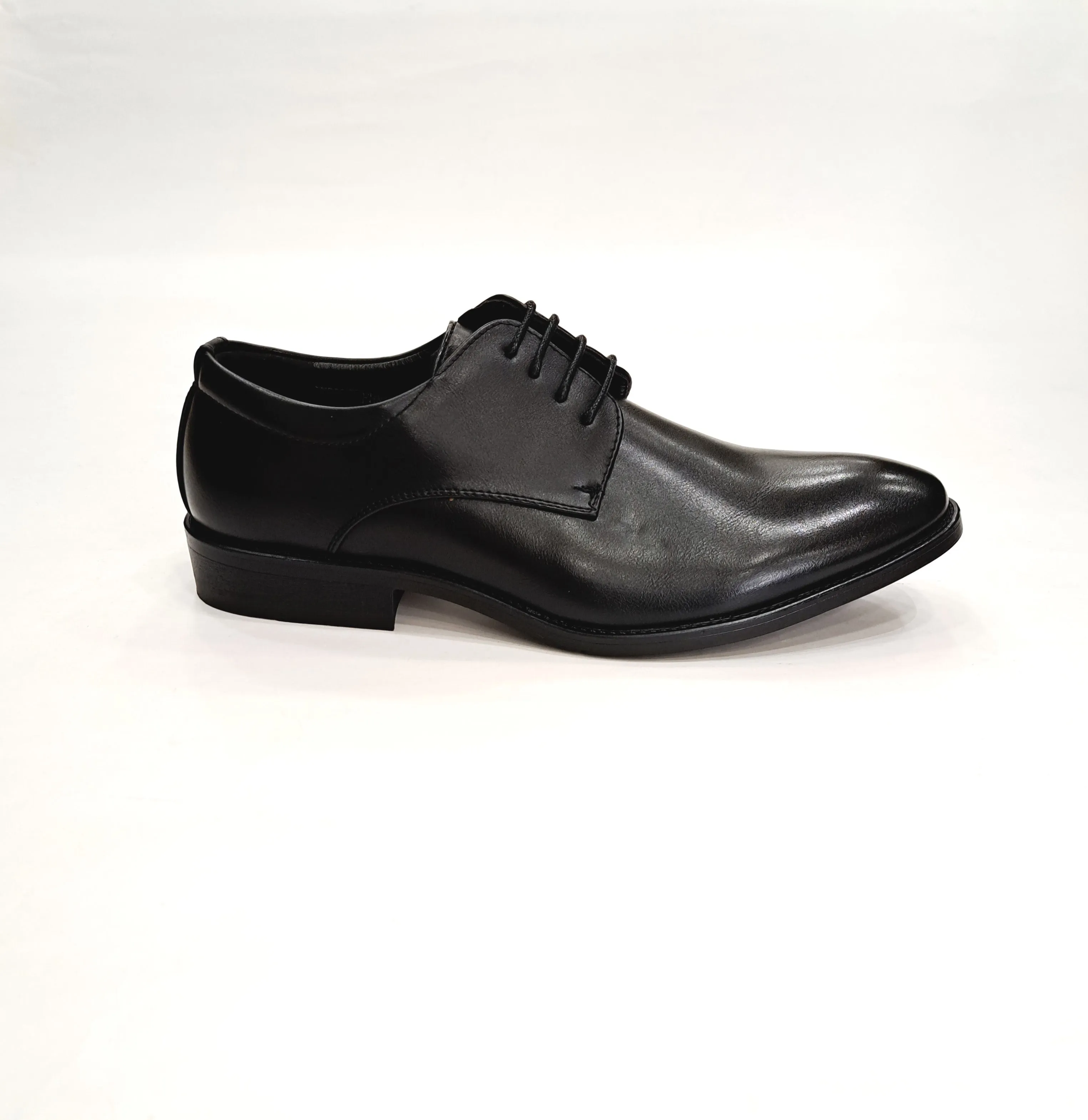 LEATHER DERBY SHOES BLACK