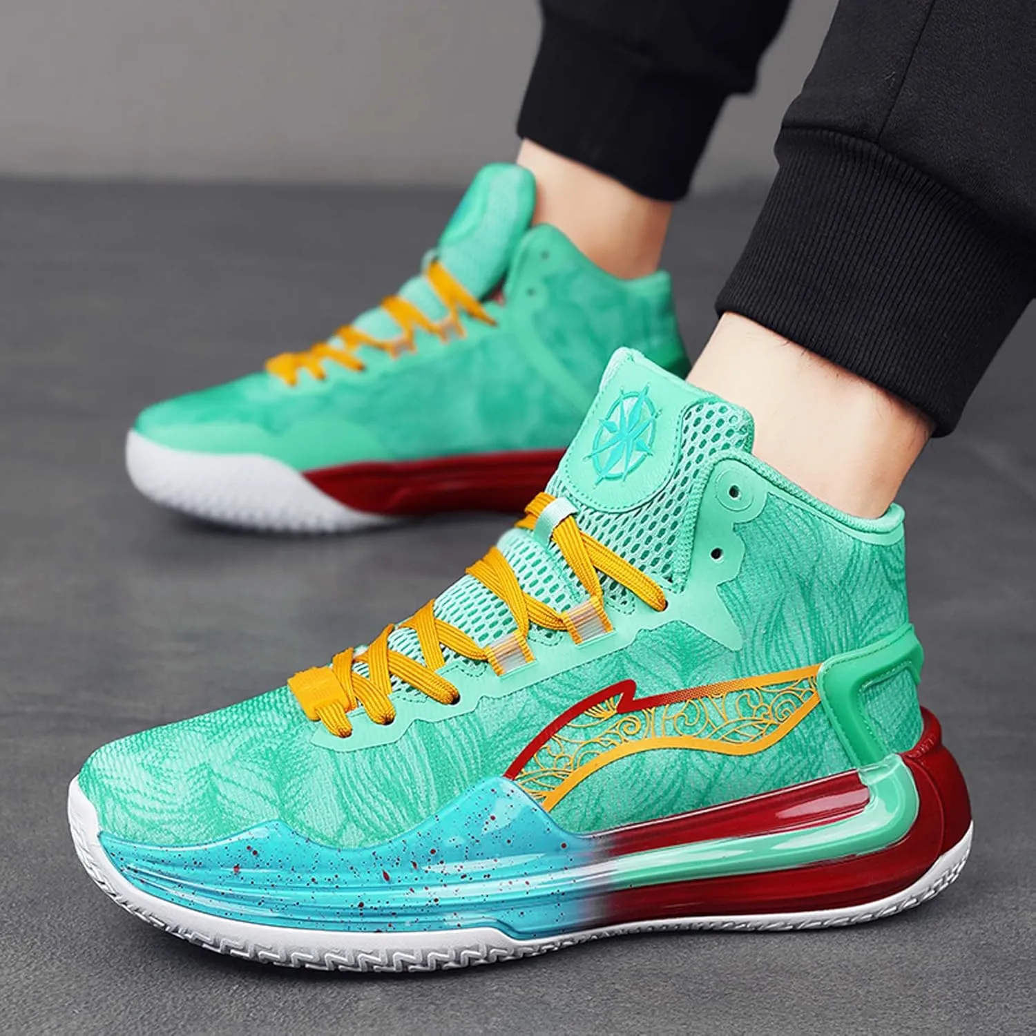 Lightweight Wearable Youth Basketball Shoes Men's Fashion Basketball Shoes Non-Slip Student Basketball Shoes