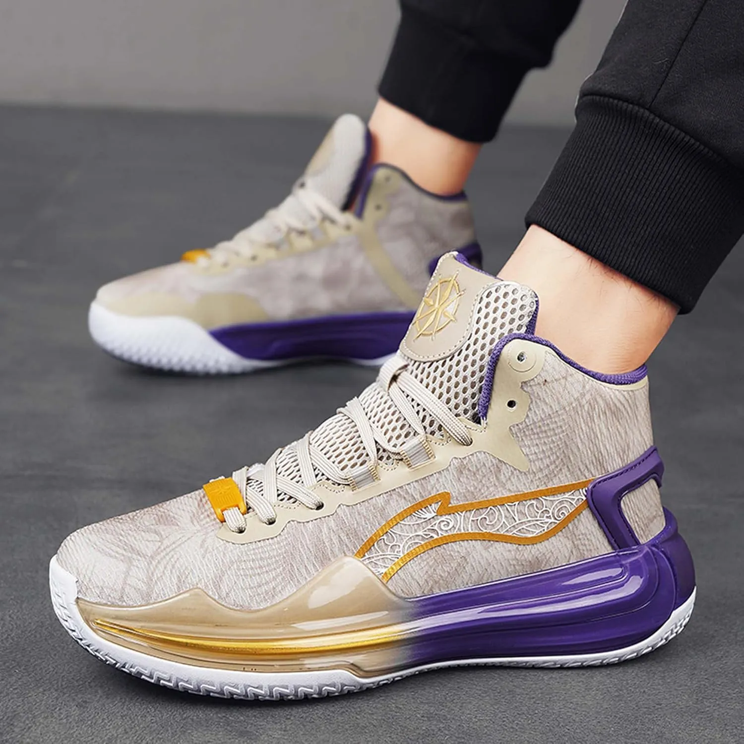 Lightweight Wearable Youth Basketball Shoes Men's Fashion Basketball Shoes Non-Slip Student Basketball Shoes