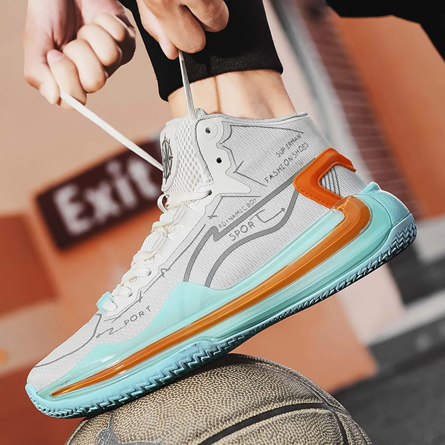 Lightweight Wearable Youth Basketball Shoes Men's Fashion Basketball Shoes Non-Slip Student Basketball Shoes