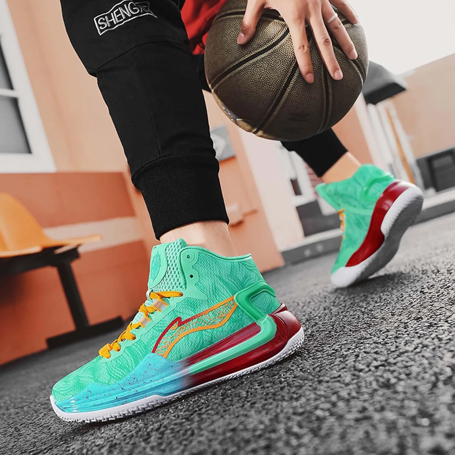 Lightweight Wearable Youth Basketball Shoes Men's Fashion Basketball Shoes Non-Slip Student Basketball Shoes