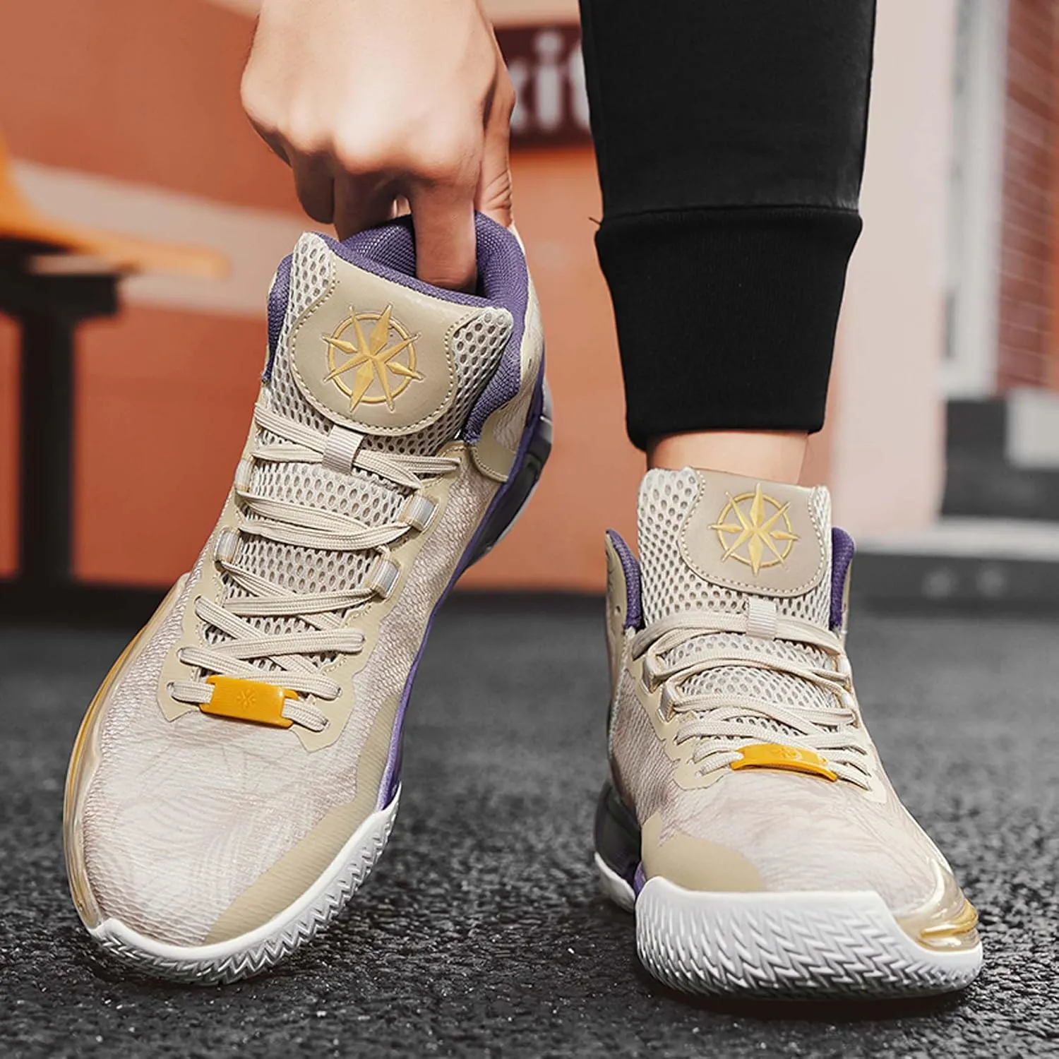 Lightweight Wearable Youth Basketball Shoes Men's Fashion Basketball Shoes Non-Slip Student Basketball Shoes